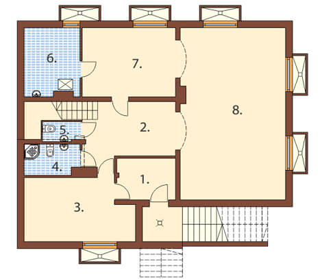 Projekt domu DM-6327 - rzut