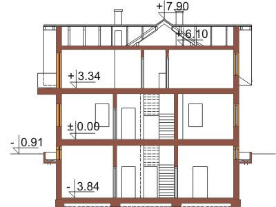 Projekt domu DM-6327 - przekrój