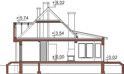 Projekt domu DM-6328 - przekrój