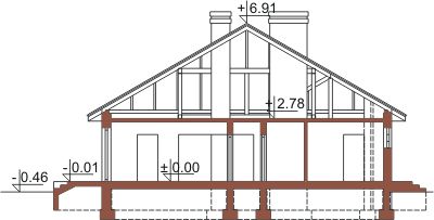 Projekt domu DM-6329 - przekrój