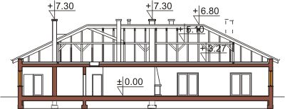 Projekt domu DM-6330 - przekrój