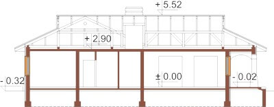 Projekt domu L-6331 - przekrój