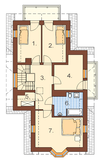 Projekt domu DM-6081 - rzut