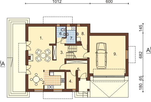 Projekt domu DM-6334 - rzut