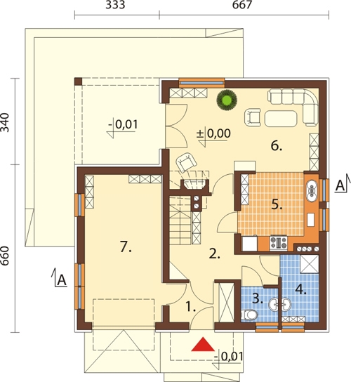 Projekt domu DM-6337 - rzut