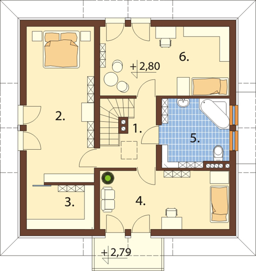 Projekt domu DM-6337 - rzut