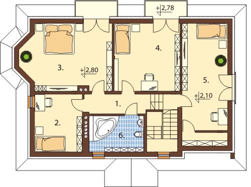 Projekt domu DM-6338 - rzut