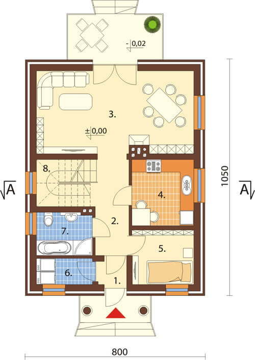 Projekt domu DM-6339 - rzut