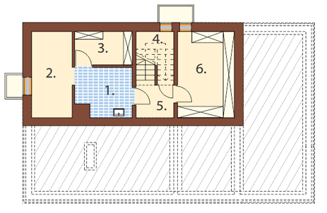 Projekt domu DM-6340 - rzut