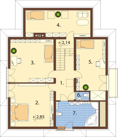 Projekt domu DM-6344 - rzut