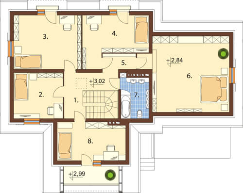 Projekt domu DM-6345 - rzut