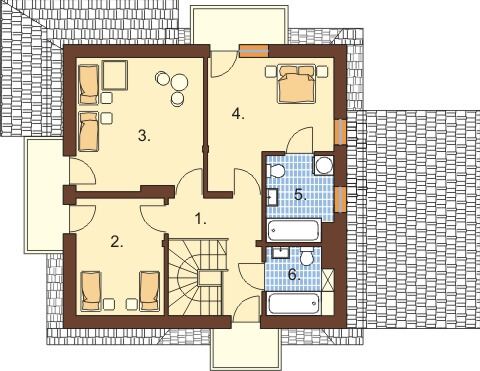 Projekt domu DM-6347 - rzut