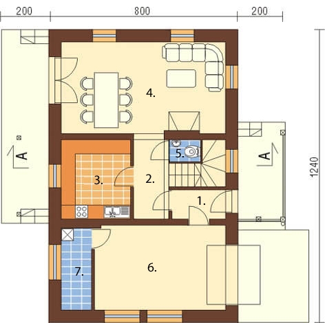 Projekt domu DM-6083 - rzut