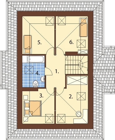 Projekt domu DM-6083 - rzut