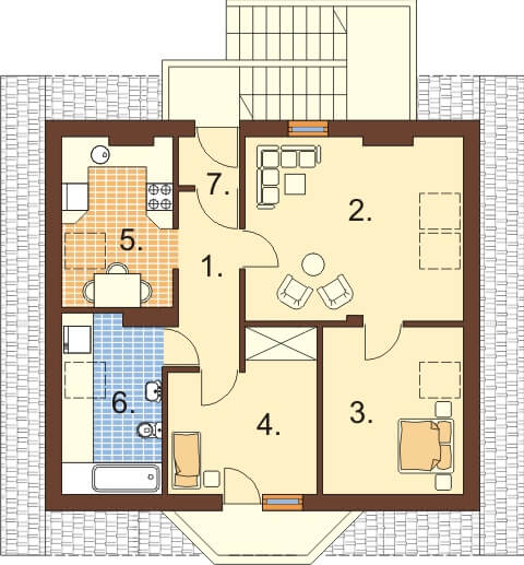 Projekt domu L-6360 - rzut