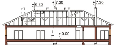 Projekt domu L-6330 - przekrój