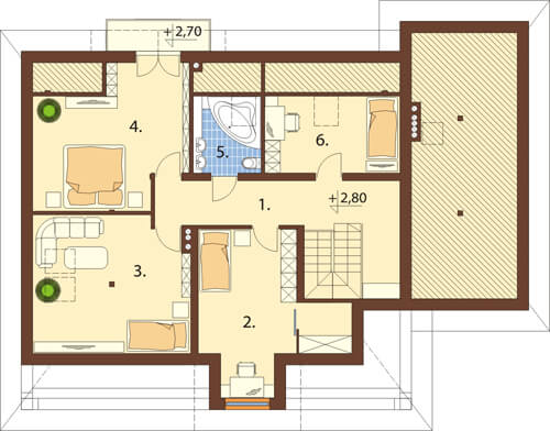 Projekt domu DM-6371 - rzut