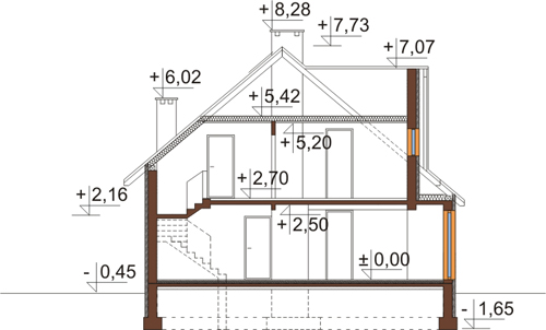 Projekt domu DM-6359 - przekrój