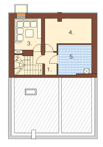 Projekt domu DM-6363 - rzut