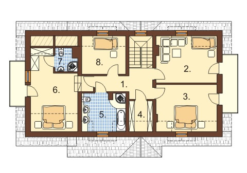 Projekt domu DM-6369 - rzut