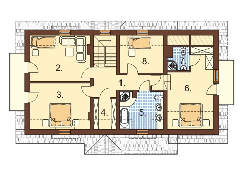 Projekt domu L-6369 - rzut