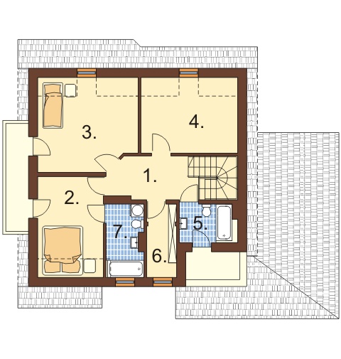 Projekt domu DM-6367 - rzut