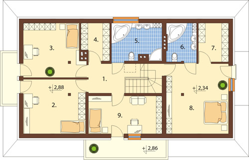 Projekt domu DM-6368 - rzut