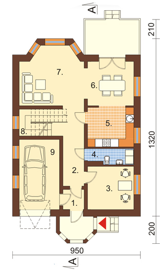 Projekt domu DM-6089 - rzut