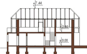 Projekt domu DM-6089 - przekrój