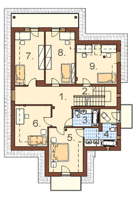 Projekt domu DM-6394 - rzut