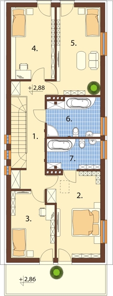 Projekt domu DM-6417 - rzut