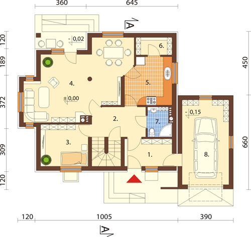 Projekt domu DM-6378 - rzut