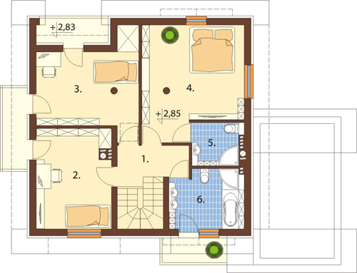 Projekt domu DM-6378 - rzut