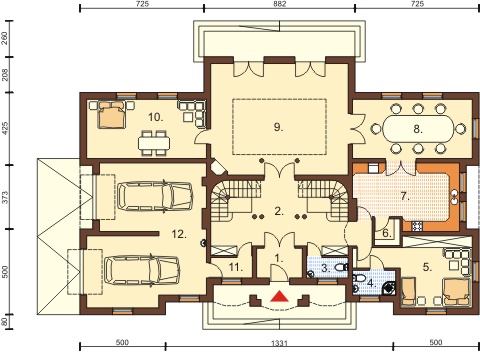 Projekt domu RWL-01 - rzut