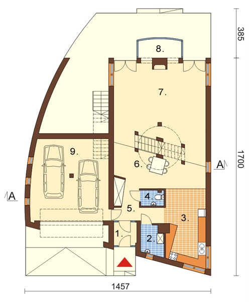 Projekt domu L-6386 - rzut