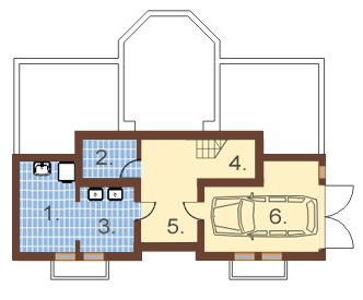 Projekt domu DM-6091 - rzut