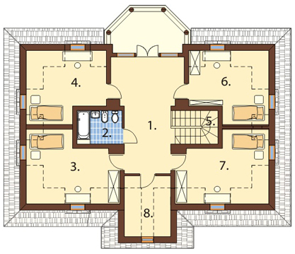 Projekt domu DM-6091 - rzut