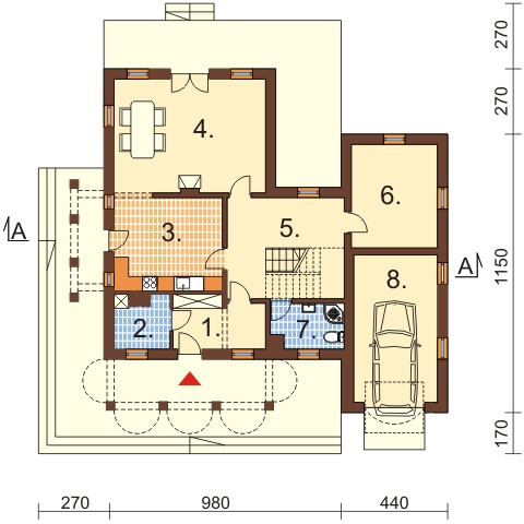 Projekt domu DM-6397 - rzut