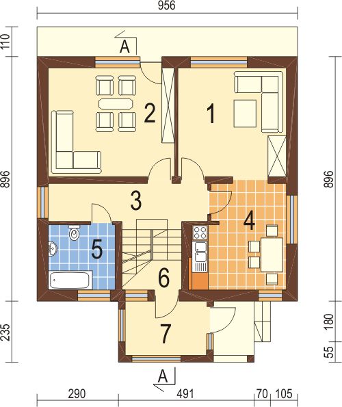 Projekt domu DM-6092 - rzut