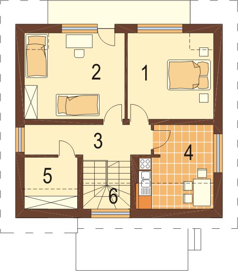 Projekt domu DM-6092 - rzut