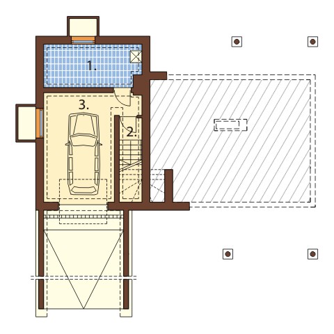 Projekt domu DM-6441 - rzut