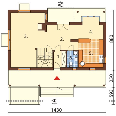 Projekt domu DM-6441 - rzut