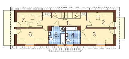 Projekt domu DM-6450 - rzut