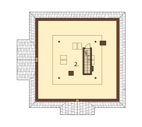 Projekt domu DM-6445 - rzut