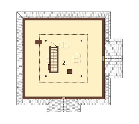 Projekt domu L-6445 - rzut