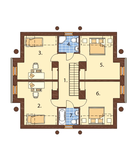 Projekt domu DM-6179 B - rzut