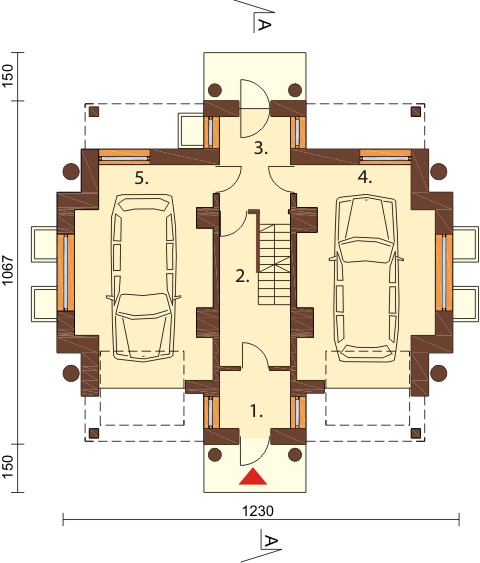 Projekt domu DM-6179 B - rzut