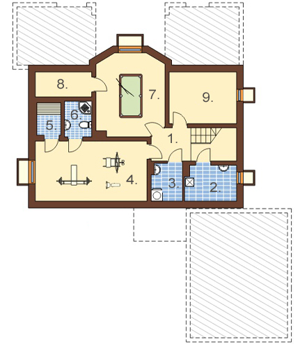 Projekt domu DM-5558 B - rzut