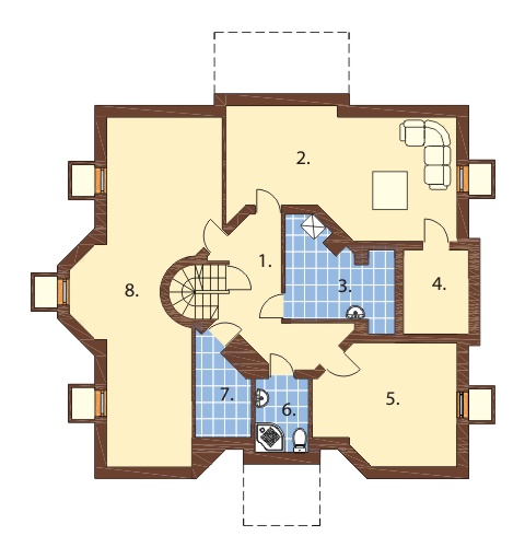 Projekt domu DM-6321 B - rzut