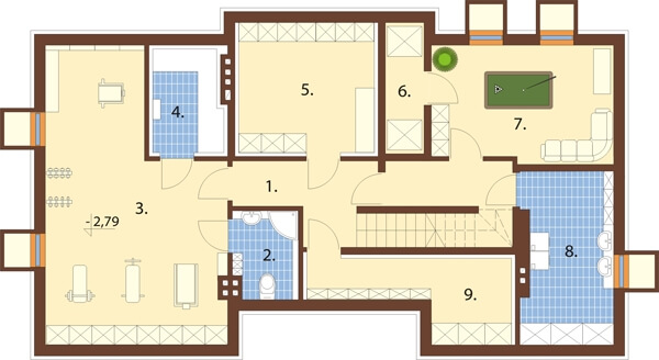 Projekt domu DM-6290 B - rzut